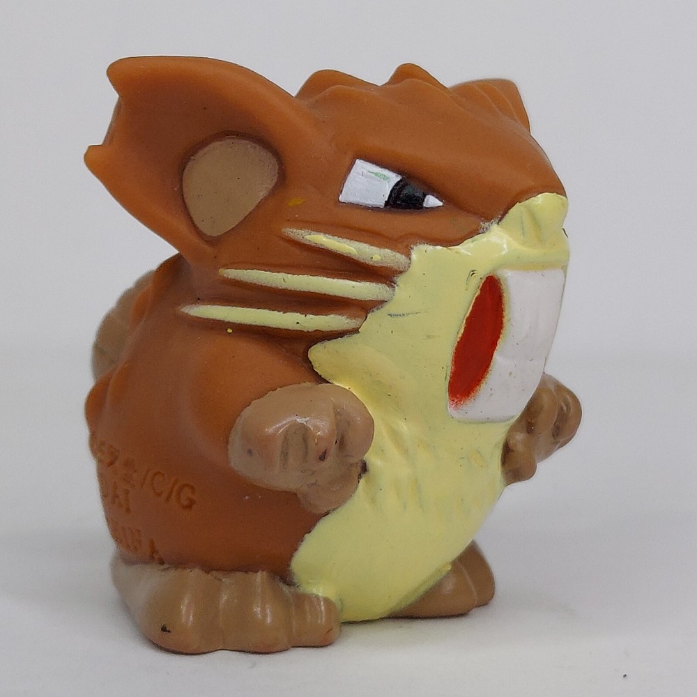 1996 Pokemon Finger Puppet Raticate Red Mouth Figure Catch Them All Bandai