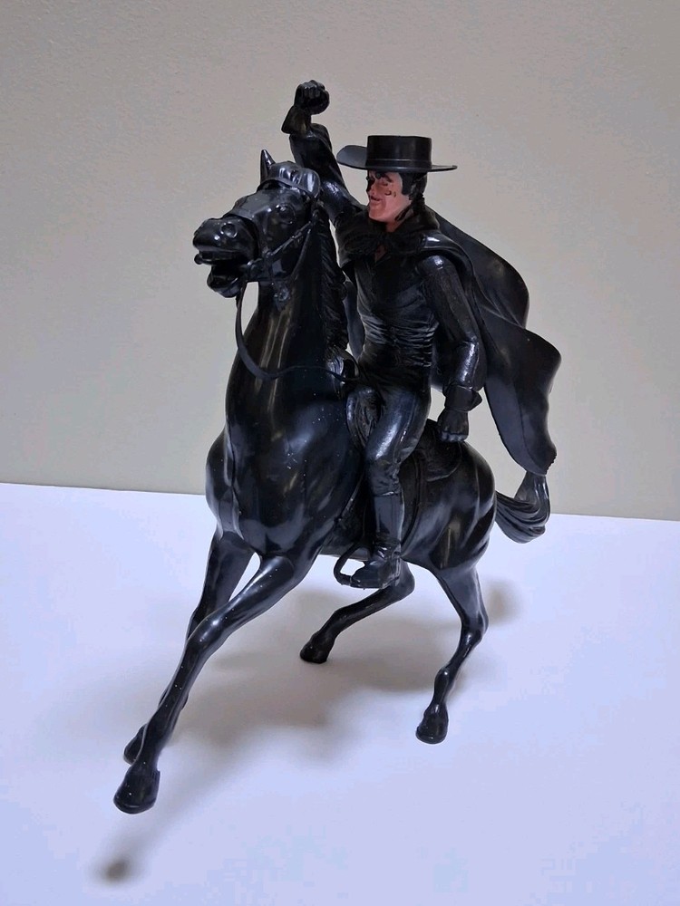 Marx Disney 1950s Zorro & Tornado Horse Toys Vintage large Hartland size Figure