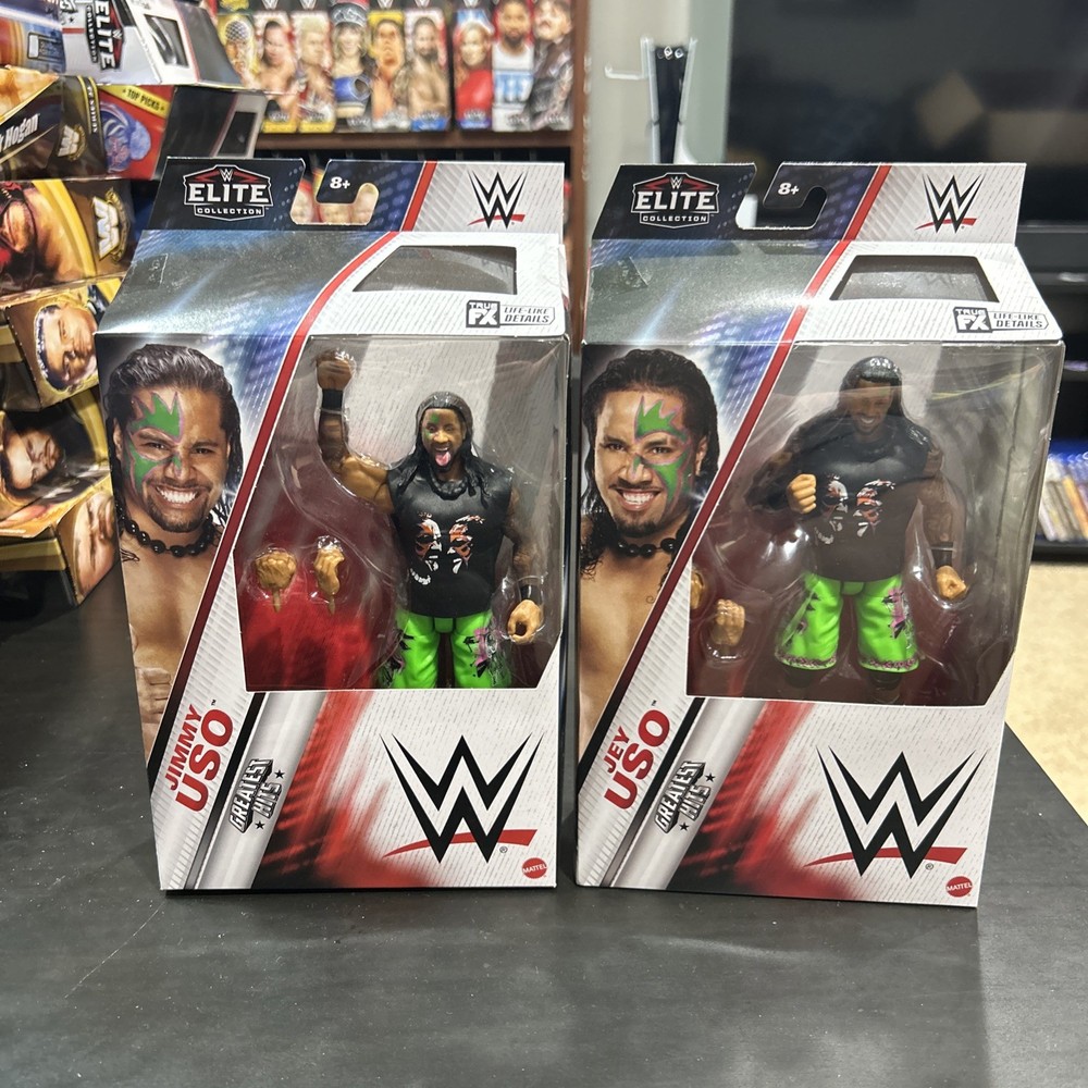 Jey Uso & Jimmy Uso WWE Elite Greatest Hits 7 Mattel Action Figure Lot of 2