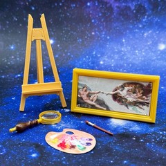 Mini Brands Masterpieces – The Creation of Adam Easel & Paint Palette Assembled