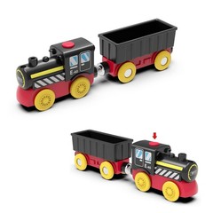 Battery Operated Locomotive Train, Magnetic Trains Toy for Wooden Tracks,