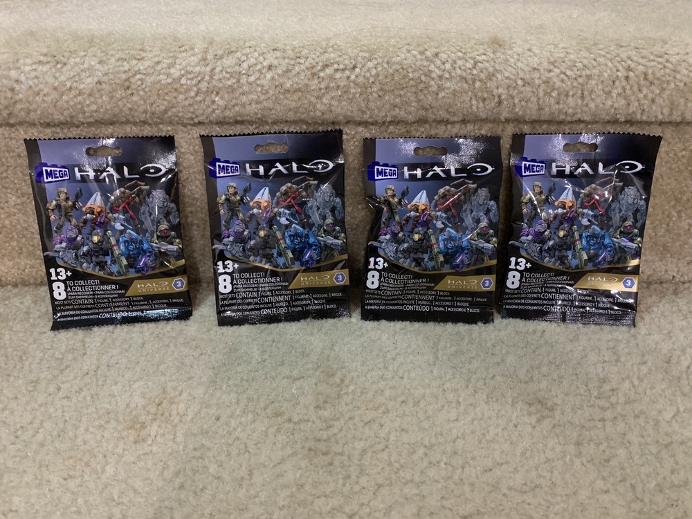 Mega Halo Universe Series 3 Blind Bags Lot of 4! New! Sealed!