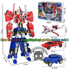 Tobot V Galaxy Detectives GD King Titan Figure 12″ Combiner Robot Toys Car Plane