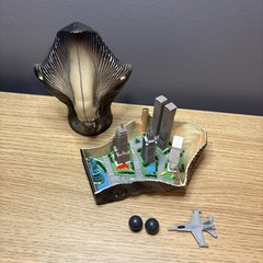 Independence DayID4 Micro Battle Set Defend New York City Twin Towers incomplete