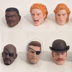 Marvel Legends 6 HEAD LOT Custom Fodder Nick Fury Dugan Banshee Joe Classified