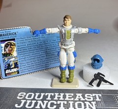 GI Joe Maverick Complete 1987 ARAH Vintage Hasbro Black Gun & File Card
