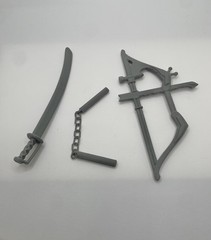 Vintage Ninjor REPRO Weapons Bow Sword Nunchucks MOTU Masters of the Universe
