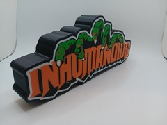 Retro Inhumanoids logo lightbox sign light box display for collection display