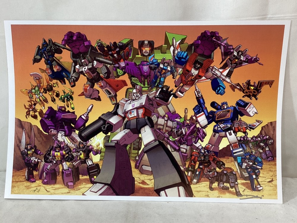 G1 Transformers Decepticons Team Poster 11×17 Picture 1985-86 Version 1 Earth