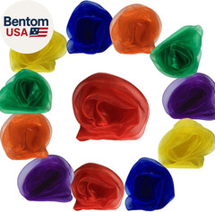 Dance Scarves Music Scarves for Children Movement and Juggling 12Pcs