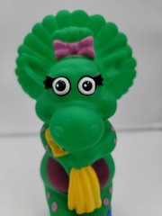 Vintage 1992 Barney Dino Baby Bop 7″ Plastic Piggy Coin Bank Lyons Group