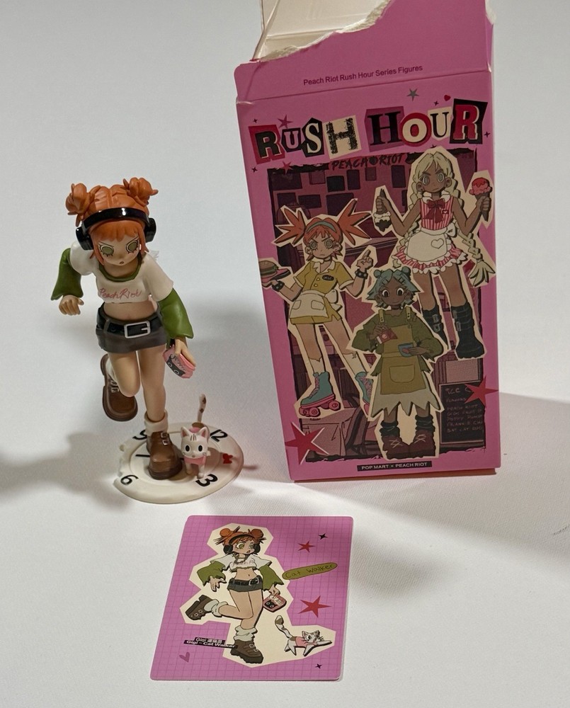 POP MART x Peach Riot Rush Hour Series Figure Dolls Toy Gigi Cat Walker