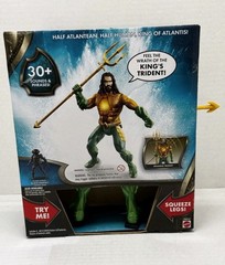 Aquaman Trident Strike Deluxe, 30+ Sounds & Phrases, 12in Action Figure, New