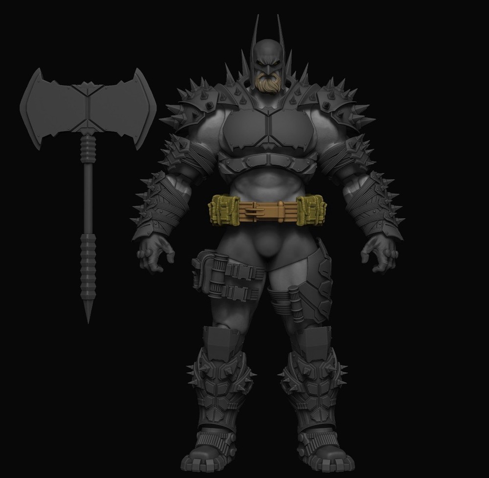 Absolute Batman Kit DC 1/12 Marvel Legends Mezco Unpainted Custom Figure Adam