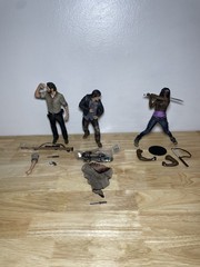 Lot Of 3 Walking Dead McFarlane Toys 9-10in Action Figures Rick Daryl & Micronne