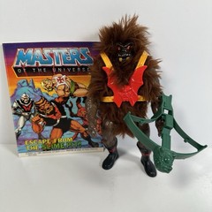 Vintage Mattel MOTU Dark Face Grizzlor Complete 1985 Action Figure RARE Variant