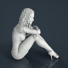 Unpainted Painted resin figurine. Woman Girl lady 1/18 1/24 1/43 1/32