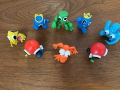 Lot Of 8 Rainbow Friends Phatmojo Pink Purple Blue Green Orange Red Scientist