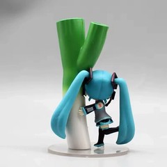10.5cm Hatsune Miku Kawaii Holding Welsh Onion Beautiful Girl Figure Model