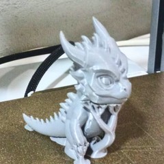 Frostbound Whelp Baby Dragon 3D Printed Figurine Wingless Ice Drake PLA