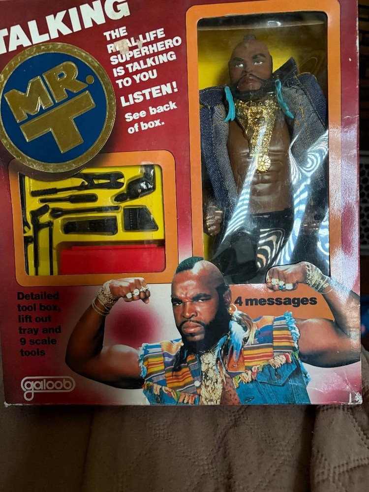 Vintage ‘83 GALOOB Talking Mr.T BA 12” Figure A-TEAM PullString working TALKING