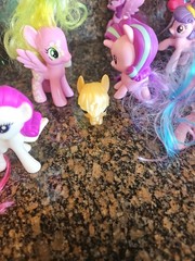 Subtract One The Pink W/yellow Hair Little Pony Lot Of 13 Now 12 & Plastic Horse