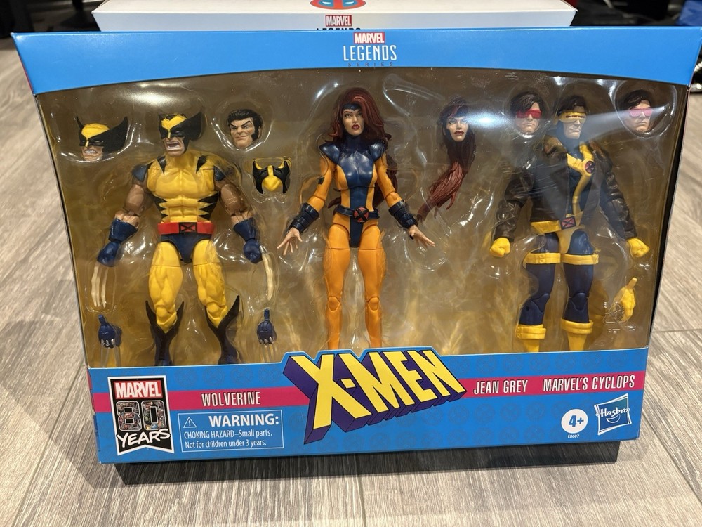 Marvel Legends 80th Anniversary X-Men 3 Pack Wolverine, Jean Grey, Cyclops