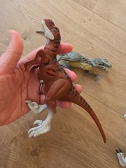 Jurassic Park Damage Wound Dinosaur Figures Lot X3 Atrociraptor & Velociraptor