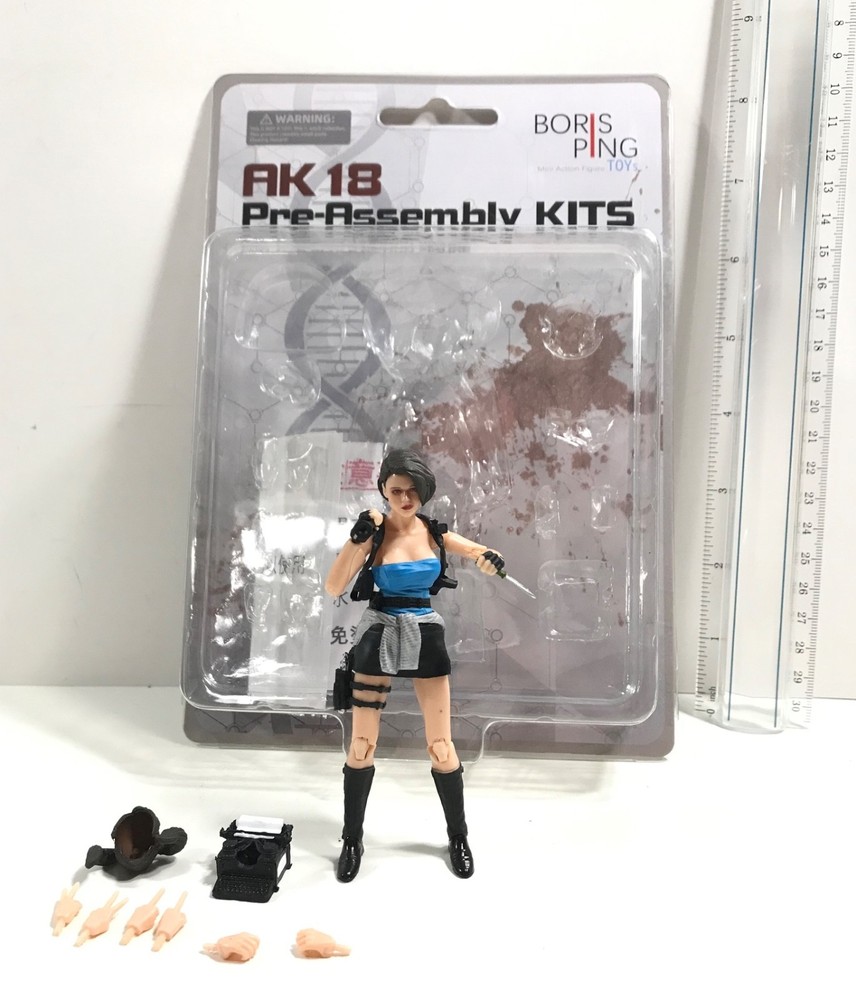Boris Ping AK18 #3 4″ figure loose opened 1:18 new RE Jill Valentine type