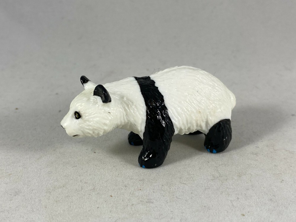 Realistic Black and White PANDA BEAR Plastic Toy Figurine, 2″ Long