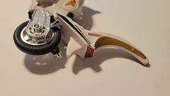 1995 Power Rangers Shark Cycle Vehicles Red Pink and White