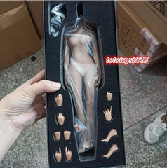 US 1/6 Copper Suntan Medium Breast Flexible Female Makeup Figure Body Model Toy
