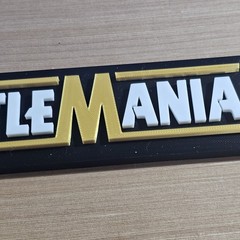WWE Mattel Large Old School WrestleMania Logo