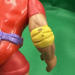 Vintage 1992 Ace Novelty Co. Muscle Troll Action Figure Blue Hair Red Outfit