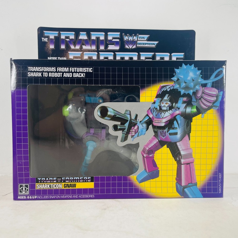 Transformers G1 Decepticon Sharkticon Gnaw Action Figure Toys Reissue in New Box