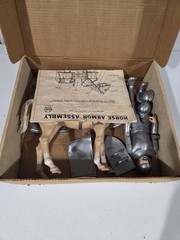marx sir stuart silver knight and Valor Horse Set With Manual And Box Sold As Is
