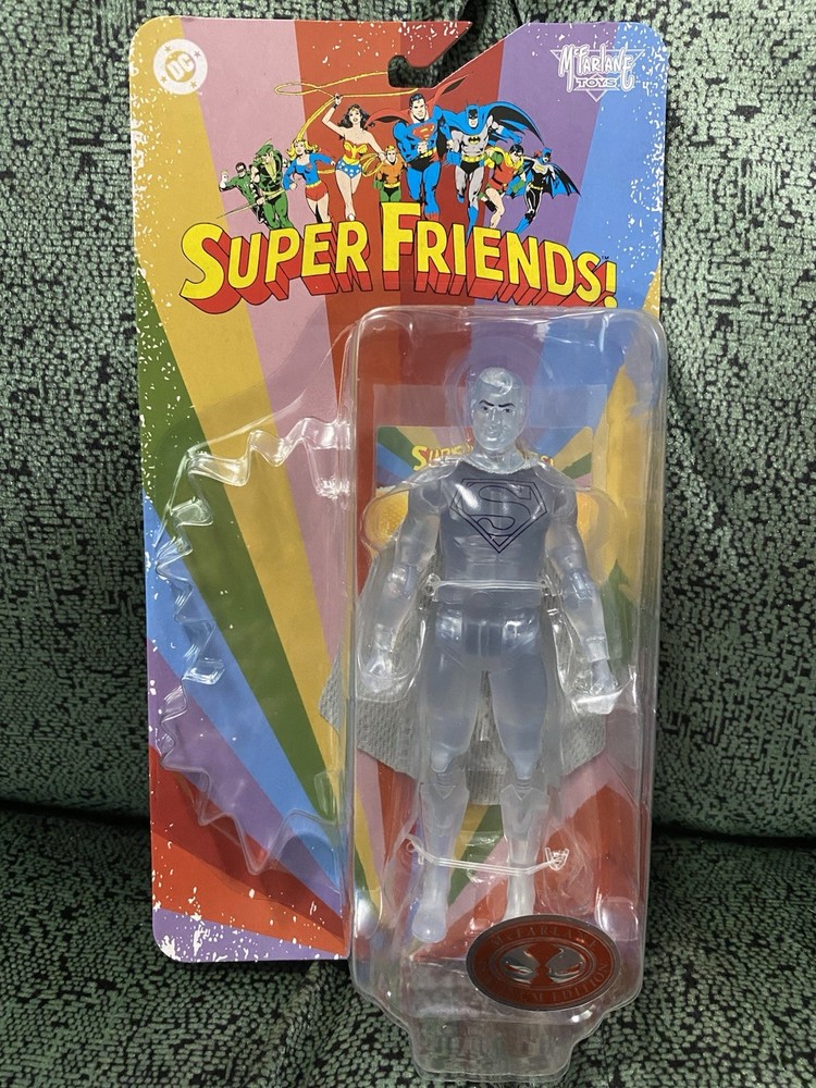 McFarlane DC Retro Super Friends CRYSTALIZED SUPERMAN 6″ Figure NEW RED PLATINUM
