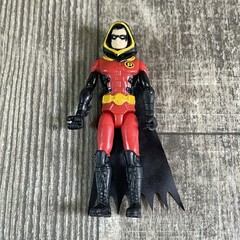 DC Comics Robin Action Figure Red Black Yellow Hooded Cape Articulated