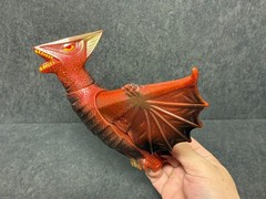 Marusan Gyaos Red Glitter Sofubi 10″ Soft Vinyl Figure Gamera w/ Header & Bag