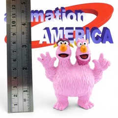 Sesame Street Place Two-Headed Monster PVC Figure Pink 3” Fill-A-Bus Collectable