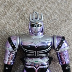 Purple Black Silver Robot Action Figure Fully Jointed with Accessories