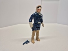 Vintage 1980 Kenner Star Wars Han Solo Hoth Action Figure w/ Blaster HONG KONG
