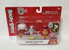 ANGRY BIRDS MISSION FLOCK PACK RED & SILVER FIGURE 2-PACK NEW & SEALED JAZWARES