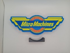 Retro Micro Machines logo lightbox sign light box for collection display