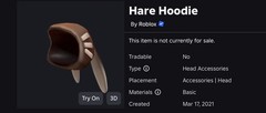 R0BLOX Toy Code – Hare Hoodie | Series 10