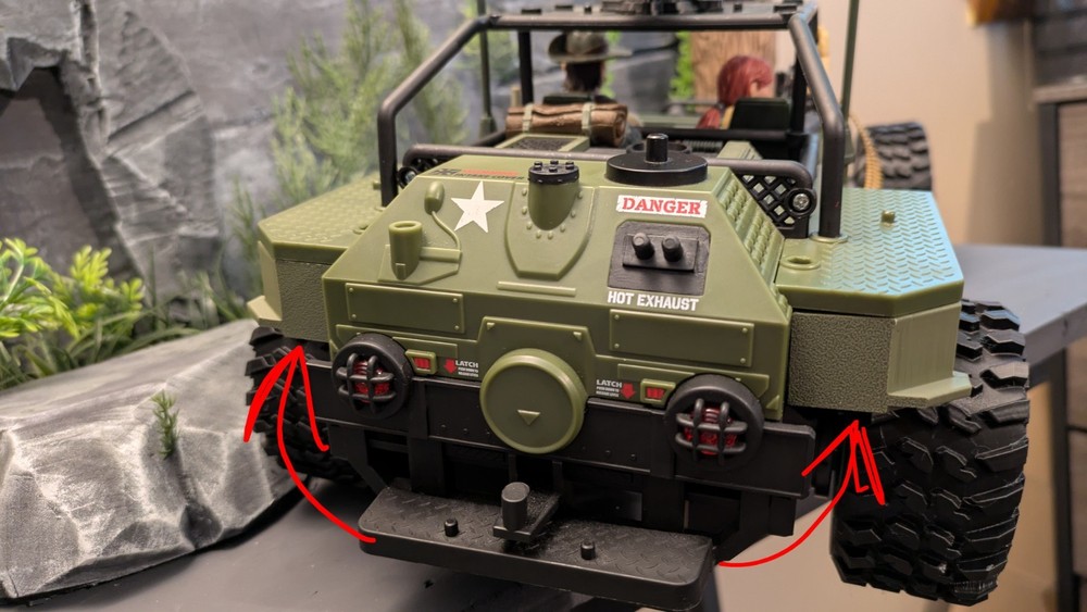 G.I. Joe Classified custom AWE Striker REAR FILLER KIT -3d print ADD ON upgrade