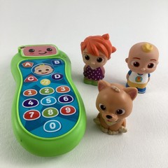 Cocomelon Press & Learn Remote Control Yo Yo JJ Bingo 2″ PVC Figures Lot