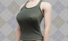 1/6 women green tank top vest military for 12″ female figure phicen kumik ❶USA❶