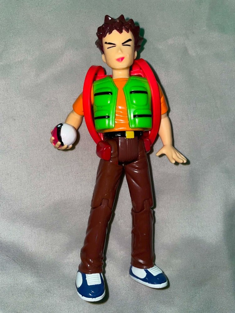 Vintage Pokemon Hasbro Deluxe Trainer Brock Figure 2000 Nintendo WITH RED…