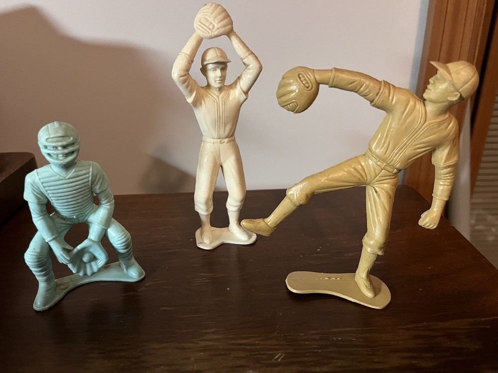 Vintage 1960’s Marx Baseball Players, 5-6″ Figures